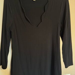 Chic Black Long Sleeve Top